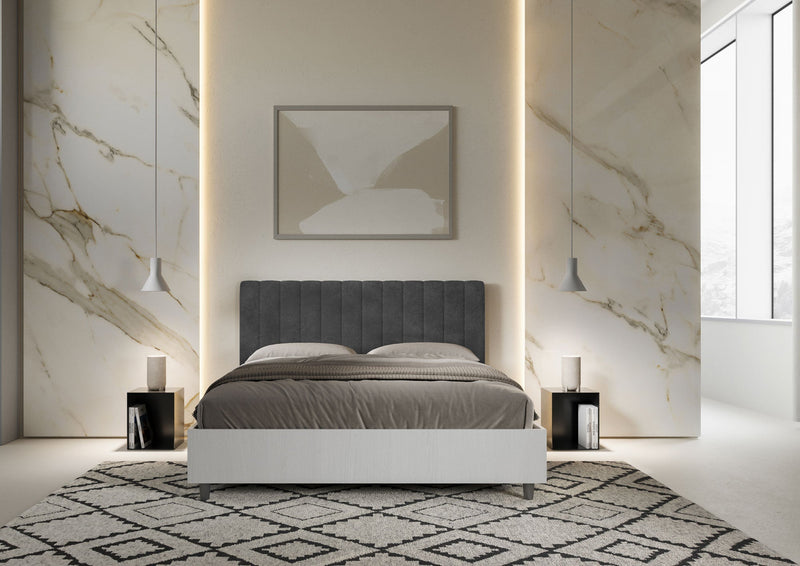 Letto Matrimoniale Kaia Grigio Varie Misure