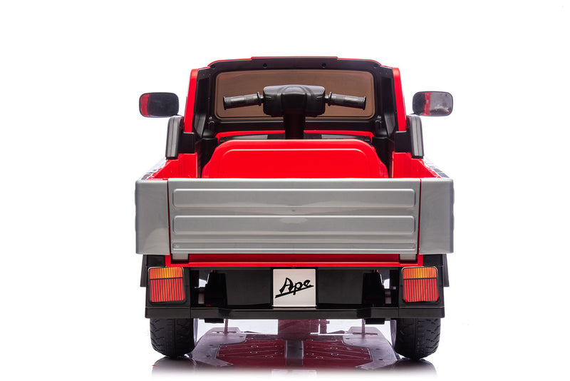 Macchina Elettrica per Bambini Licenza Piaggio Apecar 12V Rosso