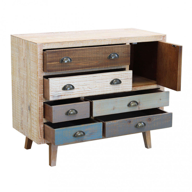 Mobile Damon 90x40x75 h cm in Legno Multicolor