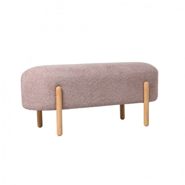 sconto Panca 108x41,5x48 cm Dalia in Bouclè Rosa Antico