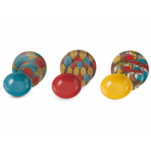 sconto Villa d'Este Africa Tafelservice aus Porzellan und Steinzeug 18-teilig