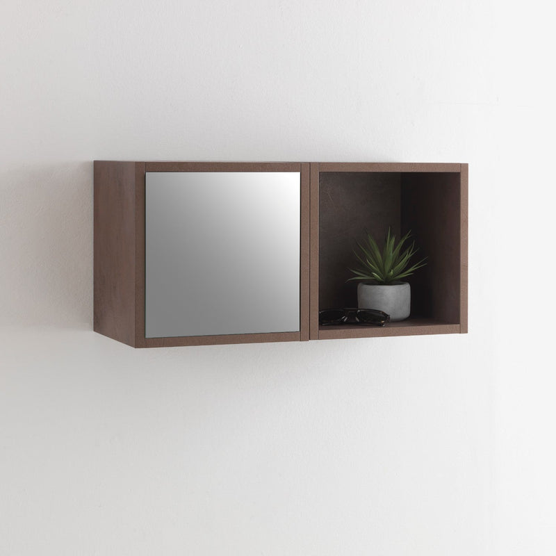 Pensile a Giorno da Soggiorno 34x27x34 cm in Legno TFT Marte Pietra Marrone