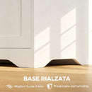 Panca Contenitore 80x40x45 cm con Apertura a Ribalta e Cerniere di Sicurezza in Legno Ingegnerizzato Bianco      