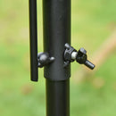Mangiatoia per Uccelli da Giardino 54,5x54,5x208 cm in Acciaio Nero