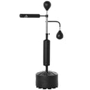 Sacco Boxe da Terra 3 in 1 con 2 Speedball Barra Girevole e Sacco Altezza Regolabile da 160-230 cm  Nero