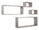 Set 3 Mensole Cubo da Parete Quadrato e Rettangolare in Fibra di Legno Merlino Rovere Grigio New