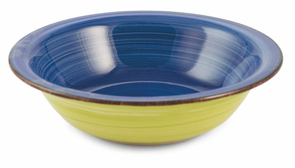 sconto Set 6 tiefe Teller aus Steinzeug Ø21,5x5,5 cm Villa d'Este Home Tivoli Baita Grün und Blau