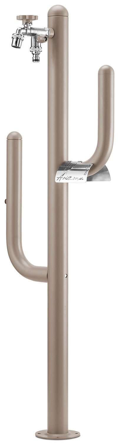 Fontana a Colonna Rubinetto Doppio in Ottone e Porta Tubo Arizona Belfer 42/ARZ Tortora acquista