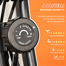 Cyclette Pieghevole con Resistenza Magnetica 8 Livelli Volano 2,5kg in Acciaio e ABS Grigio e Arancione  