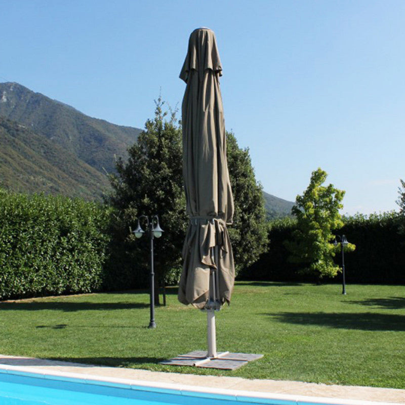 Ombrellone da Giardino Giove 5x5 m in Alluminio Tortora