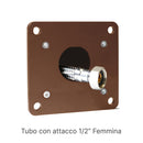 Fontana da Giardino 20x12x85 cm in Alluminio e Acciaio Wick Ruggine   