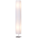 Lampada da Terra con Piantana in Tessuto Bianco 