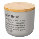 Barattolo Sale Fino 500 ml in New Bone China VdE Tivoli 1996 Grigio