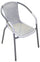 Vorghini Contract Aschgrauer Gartenstuhl aus Eisen mit plastifiziertem Draht