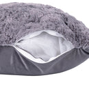 Set 2 Cuscini Decorativi 43x43x6 cm in Poliestere VdE Tivoli 1996 Furry grigio chiaro