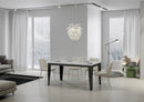 Tavolo Allungabile 120-380x90x77 cm Flame Evolution Bianco Frassino