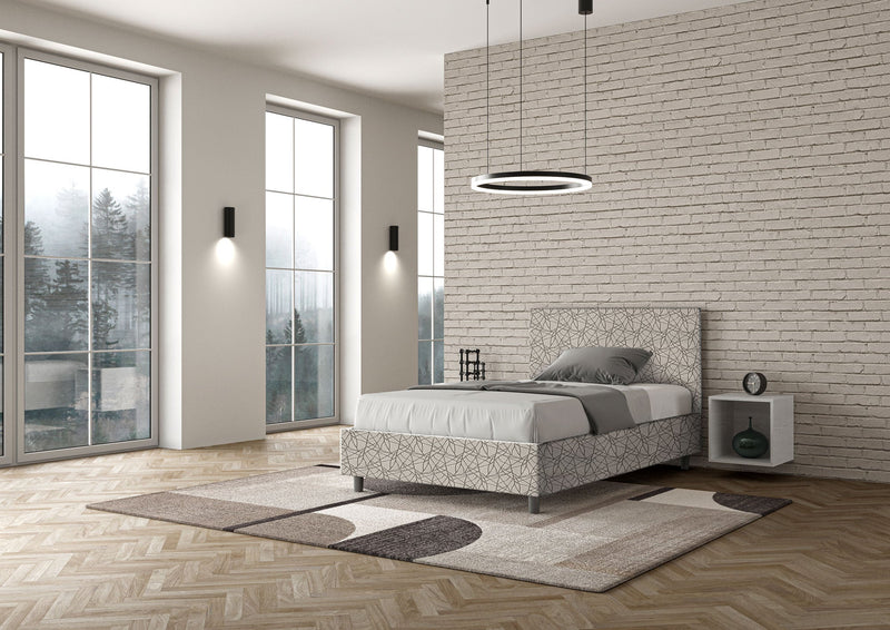 Letto 1 Piazza e Mezzo Adele Era 02 Grigio Varie Misure