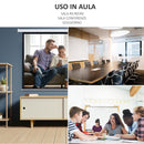 Schermo di Proiezione 100 Pollici Motorizzato Home Cinema Bianco 