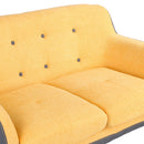 Divano 2 Posti 130x80x68 cm in Tessuto Ocra