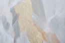 Dipinto su Tela Bianco Flower 90x3,7x90 cm in Legno di Pino e Canvas Multicolor