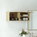 Mobiletto Bagno Pensile 80x25x30 cm con Anta a Ribalta Legno Naturale   