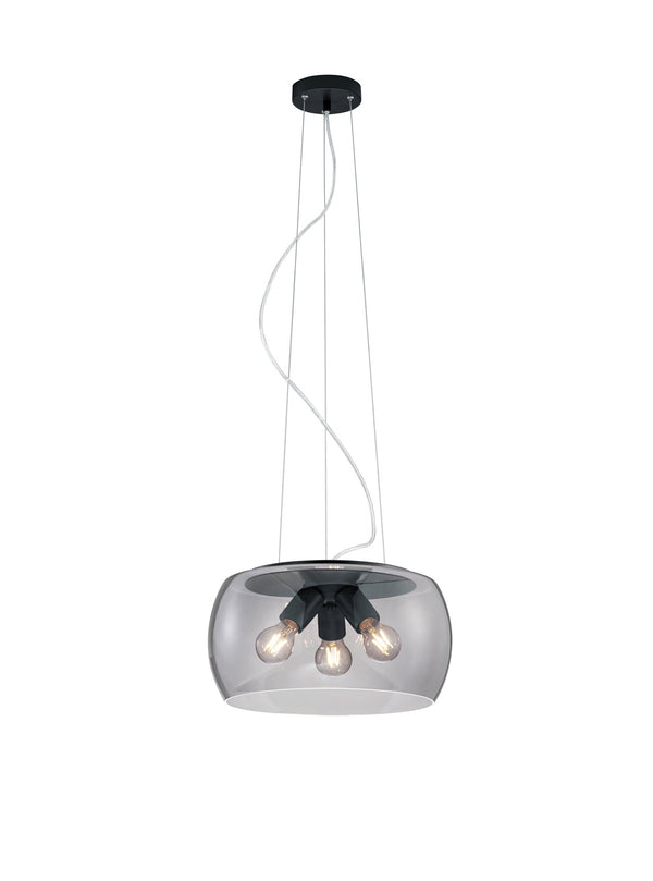 sconto Anthrazitfarbene LED-Innenpendelleuchte aus Metall