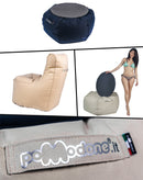 Poltrona Pouf e Tavolino in Acrilico Pomodone Blu