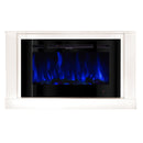 Camino Elettrico da Pavimento 72,5x121,5x30 cm Effetto Fiamma 1500W Bernard mini & Adeli Bianco
