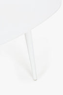 Tavolino da Salotto 120x75x36 cm in Alluminio Ridley Bianco