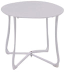 Tavolino da Giardino Rotondo Ø45cm in Metallo Austin Bianco