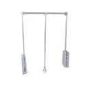 Appendiabiti Saliscendi per Armadio 60-83 cm Max 12Kg in Acciaio Emuca Cromo
