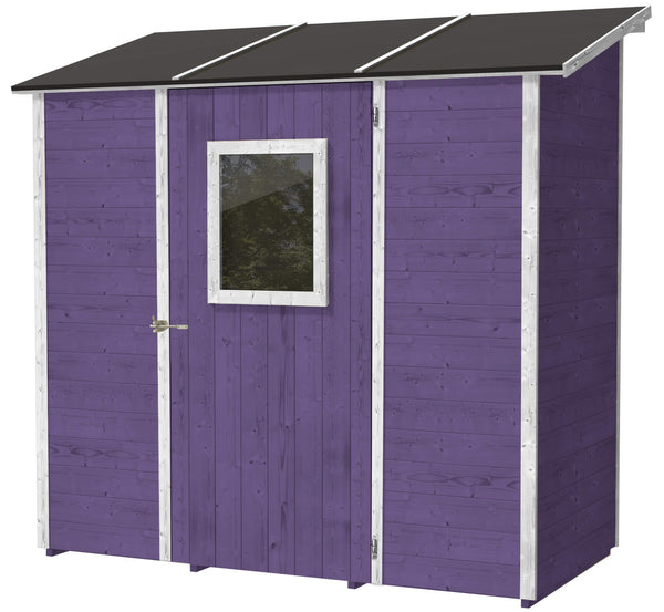 online Werkzeugkasten aus Holz 207 x 102 x 224 cm mit Tür und Fenster Ecla Lilla