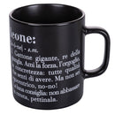 Tazza Zodiaco "leone" Ø8x10 cm in Bone China VdE Tivoli 1996 Nero