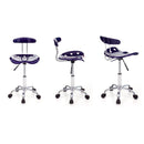 Sedia Poltrona Poltroncina Operativa in ABS Lilla da Ufficio