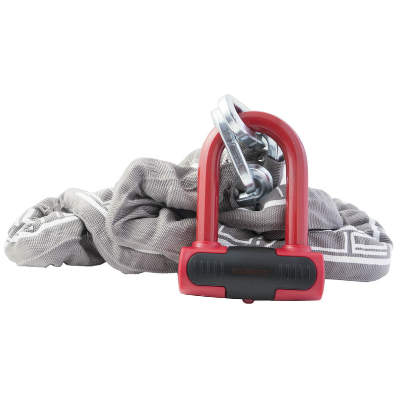 Kit Antifurto Lucchetto e Catena 170 cm in Acciaio per Moto Scooter T.J. Marvin Z037 Grigio