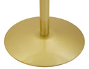 Tavolino Bar Simply Ø60x103 cm in Metallo e Marmo Artificiale Oro e Bianco      