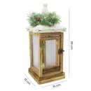 Lanterna di Natale in legno e illuminazione L15xP15xH39 cm
