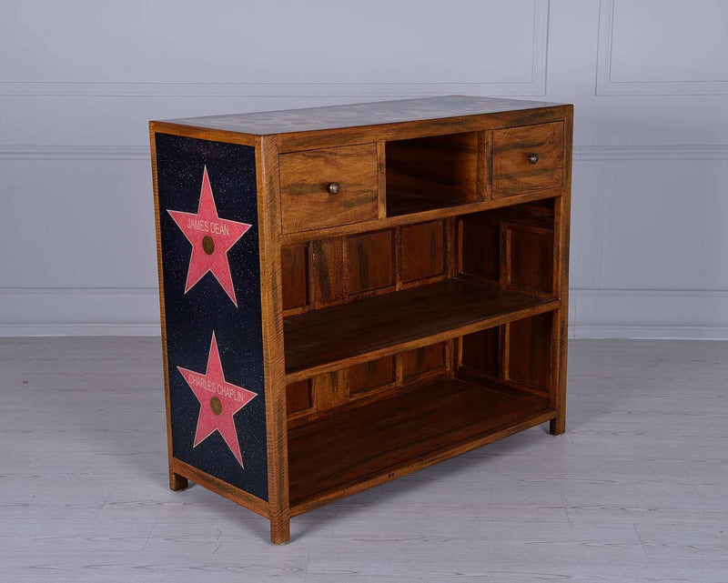 Madia 50x120xH75 cm in Legno Collezione Hollywood Multicolor e Marrone