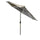 Gartenschirm mit LED-Leuchten und Solarpanel Ø2,66m aus Metall und grauem Polyester