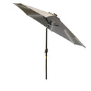 Ombrellone da Giardino con Luci LED a Pannello Solare Ø2,66m in Metallo e Poliestere Grigio