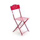 Sedia da Giardino Pieghevole in Ferro Taddei Bistro Rossa