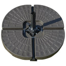 Base per Ombrellone da Giardino Ø100x10,5 cm in HDPE Marrone