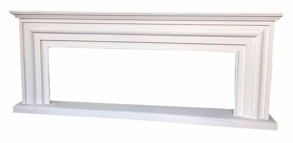 Cornice da Pavimento per Inserto Camino Elettrico 200x83x33 cm in MDF Sined Merapi Bianco acquista