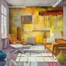 Fotomurale - Orange Hue Of Art Expression 300X210 cm Carta da Parato Erroi