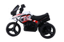Moto Elettrica per Bambini 6V 3 Ruote con Suoni e Luci Bianco