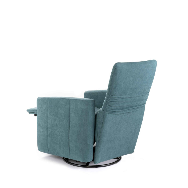 Poltrona Reclinabile Manuale 85/140x70xH69/96 cm in Tessuto Magic Acquamarina