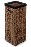 Pattumiera Per Raccolta Rifiuti 38x38xh80 cm in Cartone Con Stampa Grafica G1 Beige