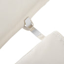 Cuscino per Sdraio Lettino Prendisole da Giardino Bianco Crema 198x53x5 cm 