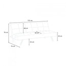 Divano Letto 172x74x75 cm in Tessuto Nero