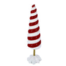 Mini Albero di Natale in Resina bianco rosso cm Ø10xh34,3